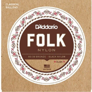 Encordadura D Addario P/Guitarra Bronze Nylon, Ej-34